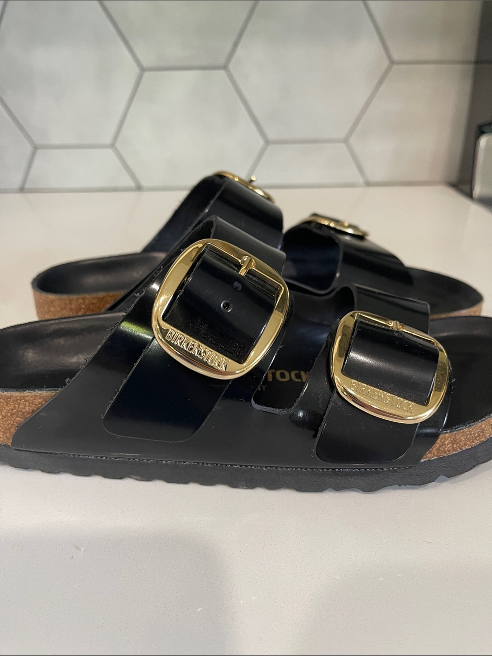Birkenstock Arizona Big Buckle High Shine Sandals - Picture 5 of 10